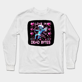 Pixel Love Zombie: 8-Bit Romance and Gaming Art Long Sleeve T-Shirt